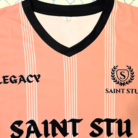 Unisex Designer / Streetwear Pink Soccer Futbol Jersey Size Large NEW - Picture 2 of 3